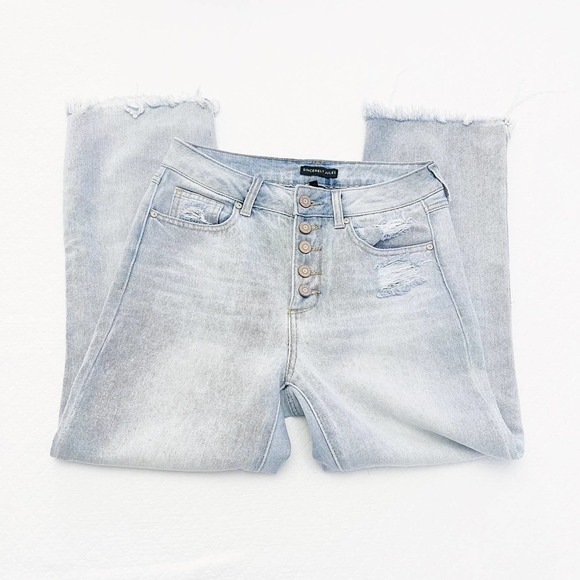 Sincerely Jules High Rise Button Down Light Wash Denim Jeans SZ27 - Picture 6 of 7